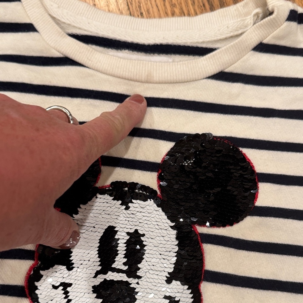 Gap Striped Mickey Mouse Kids Dress Size: Large (10) - Picture 2 of 6
